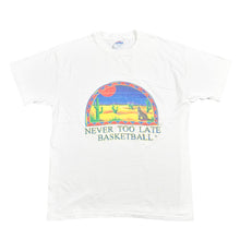 90’s Never Too Late Baskeball Tee (XL)