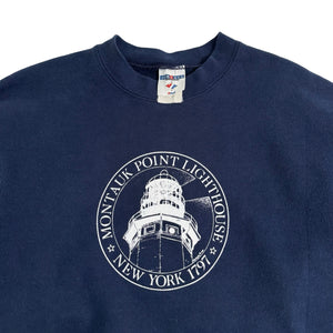 90’a Montauk Point Lighthouse Crewneck (M)