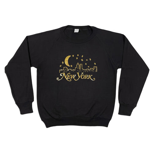 Vintage 80’s New York Skyline Gold Crew (L)