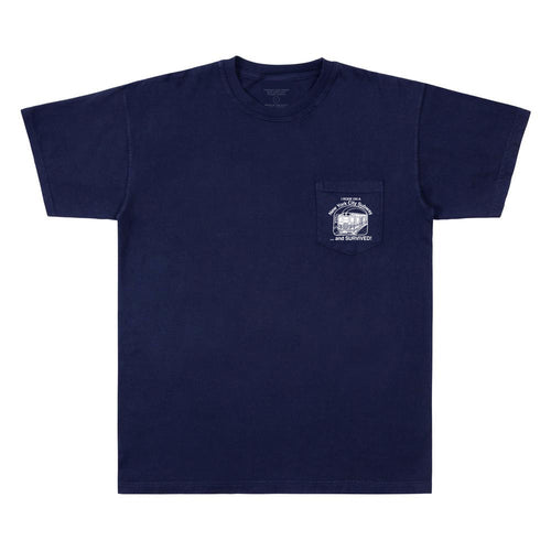NYC Subway Survival Pocket Tee (Navy)
