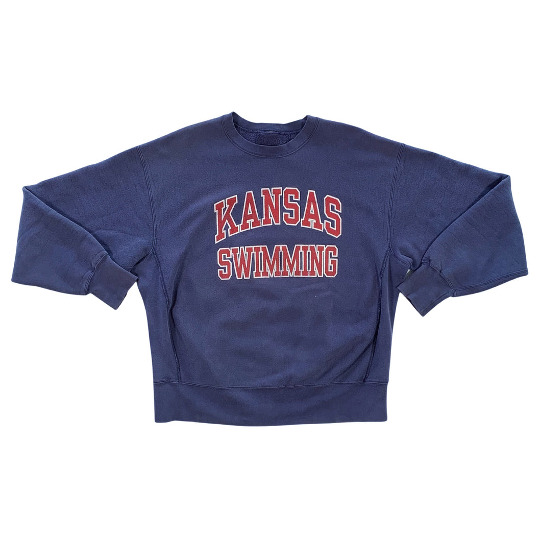 90’s Kansas Swimming Champion Reverse Weave Crewneck (XL)