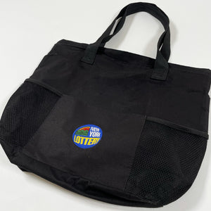Vintage New York Lottery Promo Zip Tote Bag