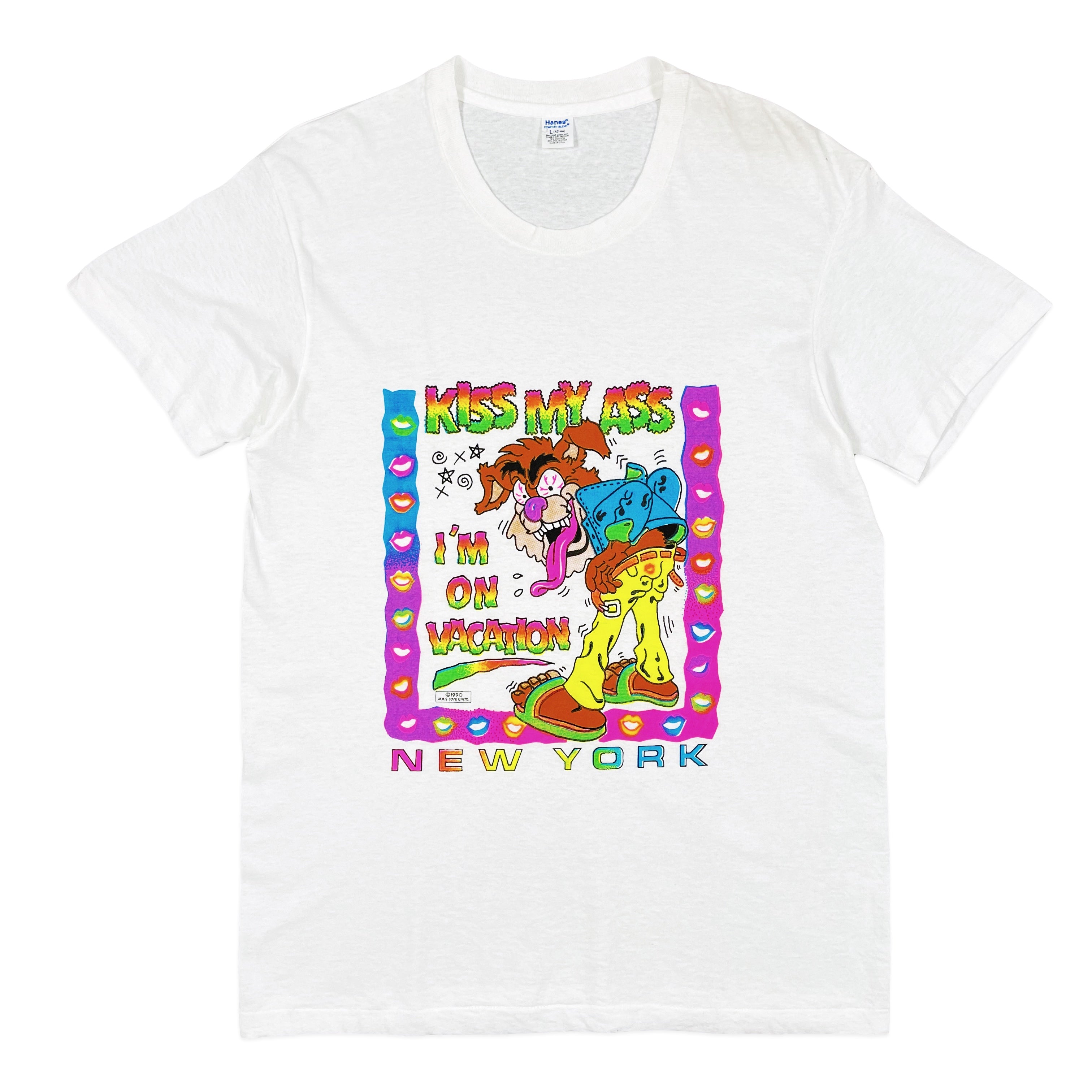 Vintage 1990 Kiss My Ass New York Tee (M) – Fantasy Explosion