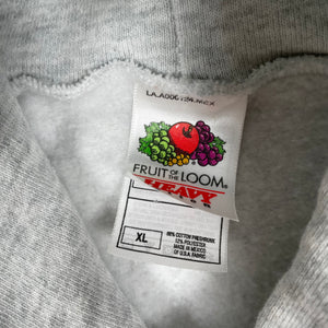 Vintage 90 s Fruit of The Loom Heavy Cotton Hoodie XL