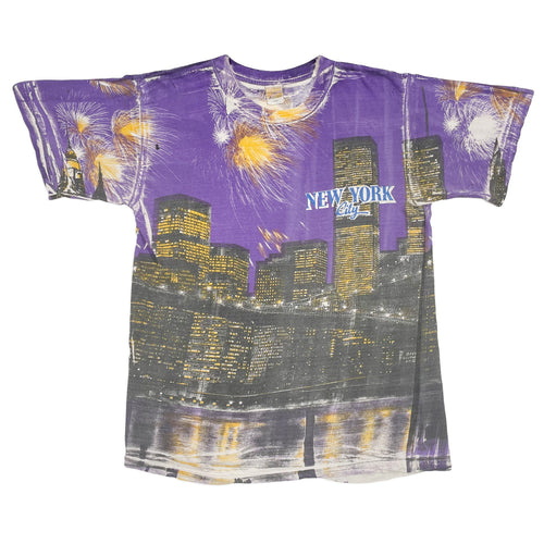 Vintage 1990 New York All Over Print Tee (XL)