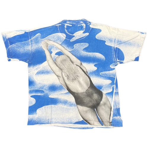 Vintage 90’s Diving All-Over-Print Tee (Boxy L)