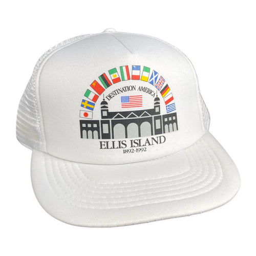 Vintage 1992 Ellis Island Trucker