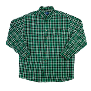 Green Checkered Flannel (Size L)