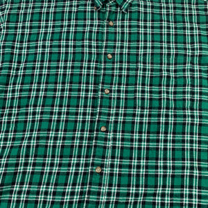 Green Checkered Flannel (Size L)