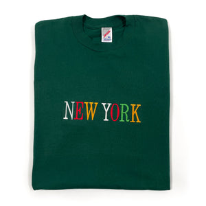 Vintage 90’s New York Multicolor Embroidered Tee (XL)