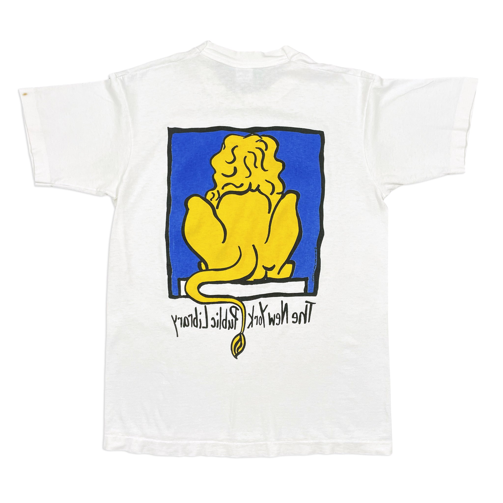 Planet Cotton Library Lion: Nypl Vintage Inspired T-Shirt XL