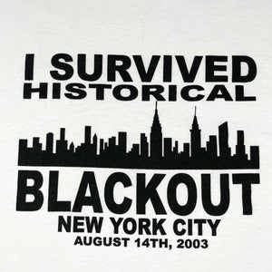 Vintage 2003 New York City Blackout Tee (XL)