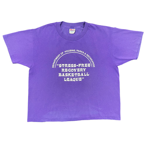 Vintage 90’s Stress Free Recovery Basketball League Tee (XL)
