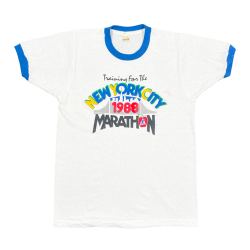 Vintage 1988 New York Marathon Ringer Tee (M)
