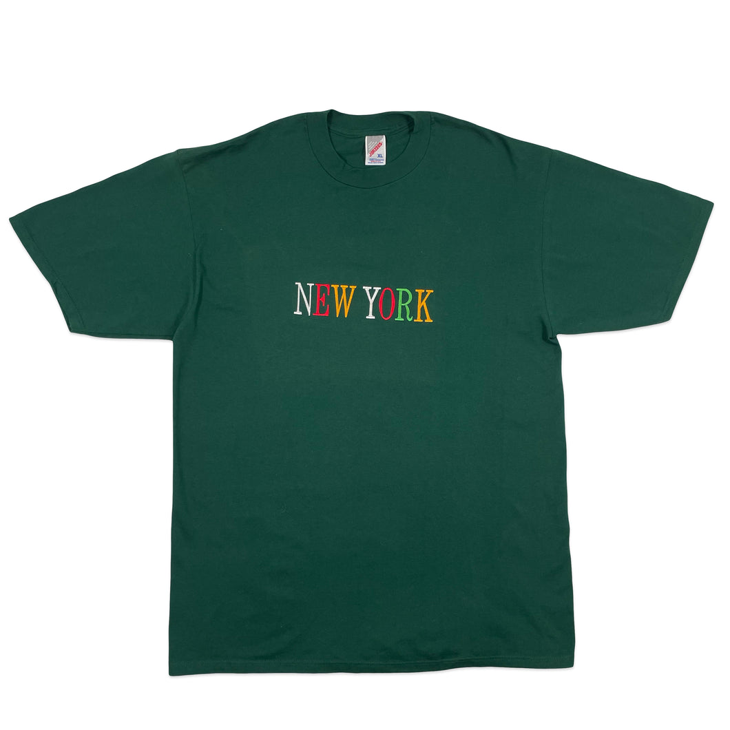 Vintage 90’s New York Multicolor Embroidered Tee (XL)