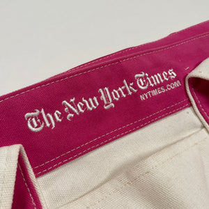 Vintage New York Times Canvas Zip Tote