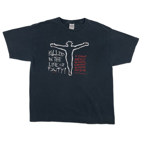 Vintage 90’s Killed In The Line of Duty Jesus Tee (XL)