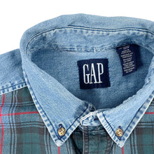 Vintage 90’s GAP Plaid/Denim Shirt (XL)
